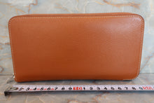 Load image into Gallery viewer, HERMES  Azapp Long Silkin Epsom leather/Silk Gold T Engraving Wallet 700060154