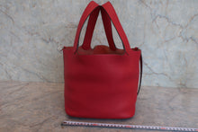 将图片加载到图库查看器,HERMES PICOTIN LOCK MM Clemence leather Rouge garance C刻印 Hand bag 800020163