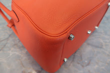 Load image into Gallery viewer, HERMES LINDY 26 Clemence leather Orange poppy C Engraving Shoulder bag 800090076