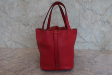 将图片加载到图库查看器,HERMES PICOTIN LOCK MM Clemence leather Rouge garance C刻印 Hand bag 800020163