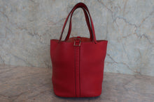 将图片加载到图库查看器,HERMES PICOTIN LOCK MM Clemence leather Rouge garance C刻印 Hand bag 800020163