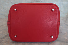 将图片加载到图库查看器,HERMES PICOTIN LOCK MM Clemence leather Rouge garance C刻印 Hand bag 800020163