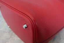 将图片加载到图库查看器,HERMES PICOTIN LOCK MM Clemence leather Rouge garance C刻印 Hand bag 800020163