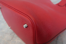 将图片加载到图库查看器,HERMES PICOTIN LOCK MM Clemence leather Rouge garance C刻印 Hand bag 800020163