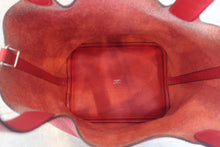 将图片加载到图库查看器,HERMES PICOTIN LOCK MM Clemence leather Rouge garance C刻印 Hand bag 800020163