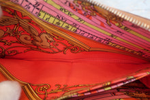 Load image into Gallery viewer, HERMES  Azapp Long Silkin Epsom leather/Silk Gold T Engraving Wallet 700060154