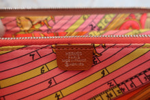 Load image into Gallery viewer, HERMES  Azapp Long Silkin Epsom leather/Silk Gold T Engraving Wallet 700060154