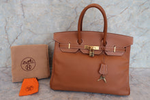 Load image into Gallery viewer, HERMES BIRKIN 35 Graine Couchevel leather Gold □A Engraving Hand bag 700050216