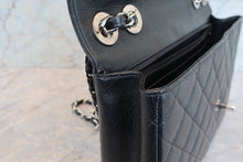 Load image into Gallery viewer, CHANEL Medium Matelasse single flap chain shoulder bag Caviar skin Black/Silver hadware Shoulder bag 700090016