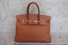Load image into Gallery viewer, HERMES BIRKIN 35 Graine Couchevel leather Gold □A Engraving Hand bag 700050216