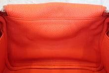 Load image into Gallery viewer, HERMES LINDY 26 Clemence leather Orange poppy C Engraving Shoulder bag 800090076