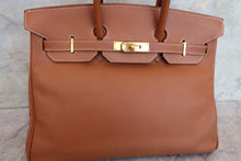 Load image into Gallery viewer, HERMES BIRKIN 35 Graine Couchevel leather Gold □A Engraving Hand bag 700050216