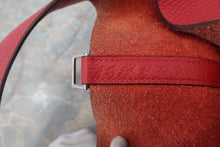 将图片加载到图库查看器,HERMES PICOTIN LOCK MM Clemence leather Rouge garance C刻印 Hand bag 800020163