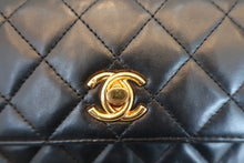 Load image into Gallery viewer, CHANEL Mini matelasse chain shoulder bag Lambskin Black/Gold hadware Shoulder bag 700080224