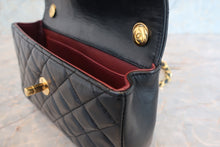 Load image into Gallery viewer, CHANEL Mini matelasse chain shoulder bag Lambskin Black/Gold hadware Shoulder bag 700080224