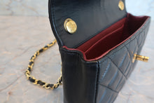 Load image into Gallery viewer, CHANEL Mini matelasse chain shoulder bag Lambskin Black/Gold hadware Shoulder bag 700080224