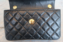 Load image into Gallery viewer, CHANEL Mini matelasse chain shoulder bag Lambskin Black/Gold hadware Shoulder bag 700070275