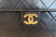 画像をギャラリービューアに読み込む, CHANEL/シャネル マトラッセプッシュロックチェーンショルダーバッグ ラムスキン ブラック/ゴールド金具 ショルダーバッグ 800060055