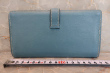 Load image into Gallery viewer, HERMES  Bearn Soufflet Epsom leather Blue jean □K Engraving Wallet 700090225