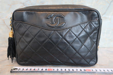 Load image into Gallery viewer, CHANEL Matelasse fringe chain shoulder bag Lambskin Black/Gold hadware Shoulder bag 700080217