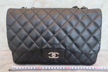 Load image into Gallery viewer, CHANEL Medium Matelasse single flap chain shoulder bag Lambskin Black/Silver hadware Shoulder bag 700090027