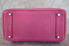 画像をギャラリービューアに読み込む, HERMES/エルメス オータクロア28 シェーブル フューシャピンク □J刻印 ハンドバッグ 700070079