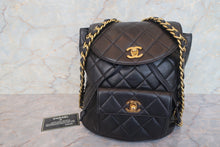 Load image into Gallery viewer, CHANEL Matelasse Chain back pack Lambskin Black/Gold hadware Back pack 700120197