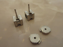 將圖片載入圖庫檢視器 HERMES/エルメス Hキューブピアス  銀メッキ  ピンク  ピアス  300010098