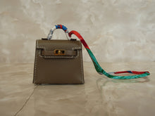 将图片加载到图库查看器,HERMES MINI MINI Bag charm KERRY Twilly  Box carf leather Y刻印  Etoupe gray  Bag charm  20100029