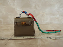 将图片加载到图库查看器,HERMES MINI MINI Bag charm KERRY Twilly  Box carf leather Y刻印  Etoupe gray  Bag charm  20100029
