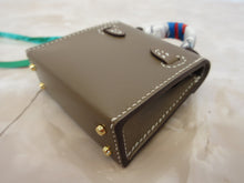 将图片加载到图库查看器,HERMES MINI MINI Bag charm KERRY Twilly  Box carf leather Y刻印  Etoupe gray  Bag charm  20100029
