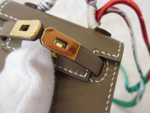 将图片加载到图库查看器,HERMES MINI MINI Bag charm KERRY Twilly  Box carf leather Y刻印  Etoupe gray  Bag charm  20100029