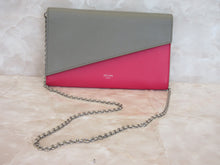 Load image into Gallery viewer, CELINE Large flap on Chain Wallet  Leather  Gray/Pink  Shoulder bag  20110073