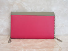 Load image into Gallery viewer, CELINE Large flap on Chain Wallet  Leather  Gray/Pink  Shoulder bag  20110073