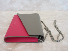 Load image into Gallery viewer, CELINE Large flap on Chain Wallet  Leather  Gray/Pink  Shoulder bag  20110073