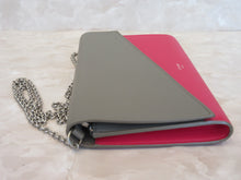 Load image into Gallery viewer, CELINE Large flap on Chain Wallet  Leather  Gray/Pink  Shoulder bag  20110073