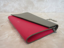 Load image into Gallery viewer, CELINE Large flap on Chain Wallet  Leather  Gray/Pink  Shoulder bag  20110073