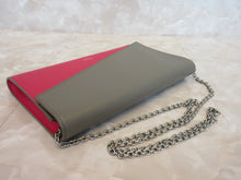 Load image into Gallery viewer, CELINE Large flap on Chain Wallet  Leather  Gray/Pink  Shoulder bag  20110073