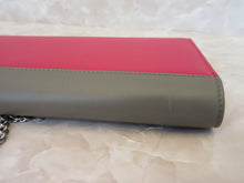Load image into Gallery viewer, CELINE Large flap on Chain Wallet  Leather  Gray/Pink  Shoulder bag  20110073
