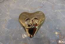 Load image into Gallery viewer, CHANEL CC mark Heart broochGold plate Gold Brooch 400050045