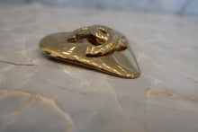 Load image into Gallery viewer, CHANEL CC mark Heart broochGold plate Gold Brooch 400050045