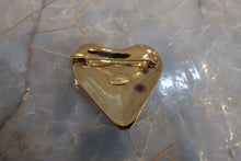 Load image into Gallery viewer, CHANEL CC mark Heart broochGold plate Gold Brooch 400050045