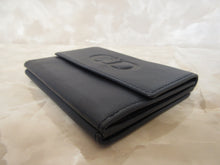 將圖片載入圖庫檢視器 Christian Dior/クリスチャンディオール Wホック財布  レザー  ネイビー/レッド  短財布  300010059