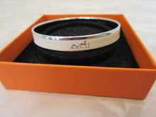 将图片加载到图库查看器,HERMES/爱马仕 Emaille bangle  镀银  White/Silver(白色/银色)  D刻印  手链  300010066