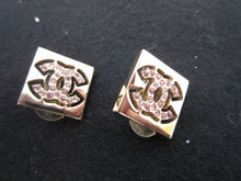 將圖片載入圖庫檢視器 CHANEL/シャネル ココマークラインストーンイヤリング ゴールド 金メッキ 300040004