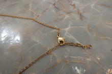 將圖片載入圖庫檢視器 Christian Dior/クリスチャンディオール ラインストーンネックレス 金メッキ ゴールド ネックレス 500020019