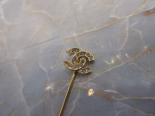 将图片加载到图库查看器,CHANEL/香奈儿 水钻 经典双C 针式胸针 镀金 Gold(金色) 胸针 400040031