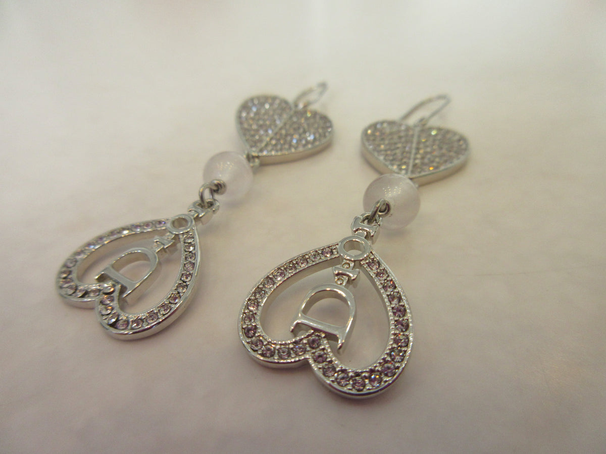 Christian Dior/クリスチャンディオール ロゴピアス 銀メッキ シルバー  