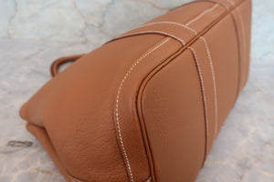 HERMES／エルメス ガーデンパーティPM ネゴンダ ゴールド □L刻印 トートバッグ 700060165
