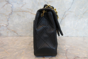 CHANEL/シャネル ミニマトラッセシングルフラップチェーンショルダーバッグ ラムスキン ブラック/ゴールド金具 ショルダーバッグ 700080016